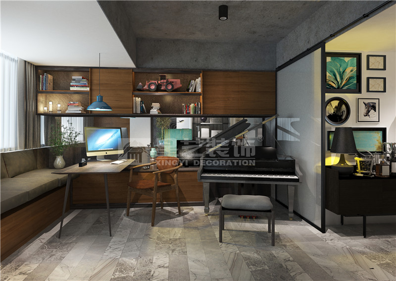 盛天香墅200平書房裝修效果圖