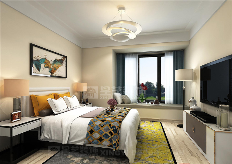 華潤(rùn)二十四城135平臥室裝修效果圖