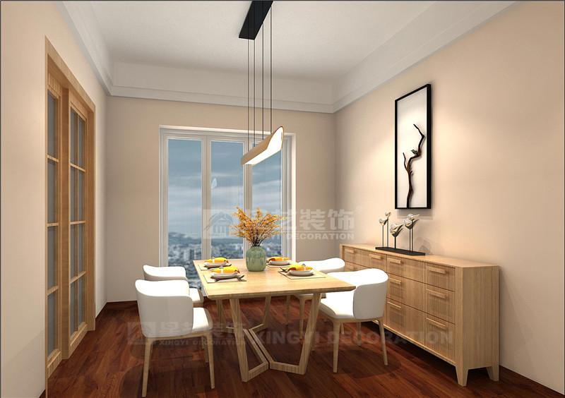 華潤(rùn)二十四城135平餐廳裝修效果圖