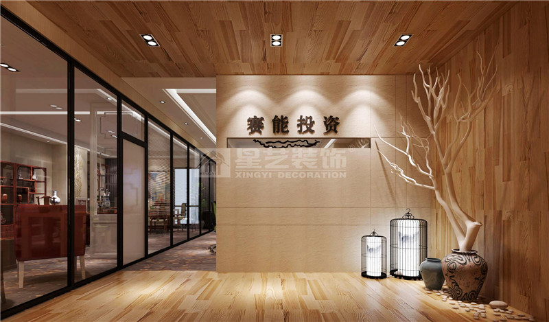 青秀萬達西110平辦公室門頭裝修設(shè)計效果圖