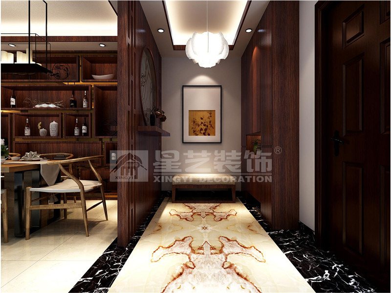 邕江御景160平玄關裝修效果圖