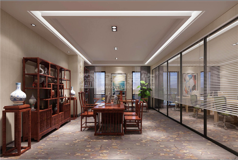 青秀萬達西110平辦公室裝修設(shè)計效果圖