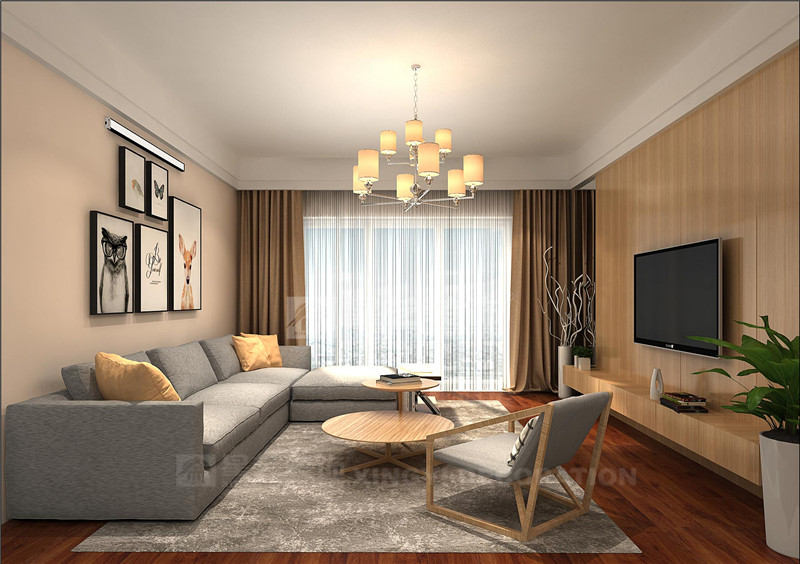 華潤(rùn)二十四城135平客廳裝修效果圖