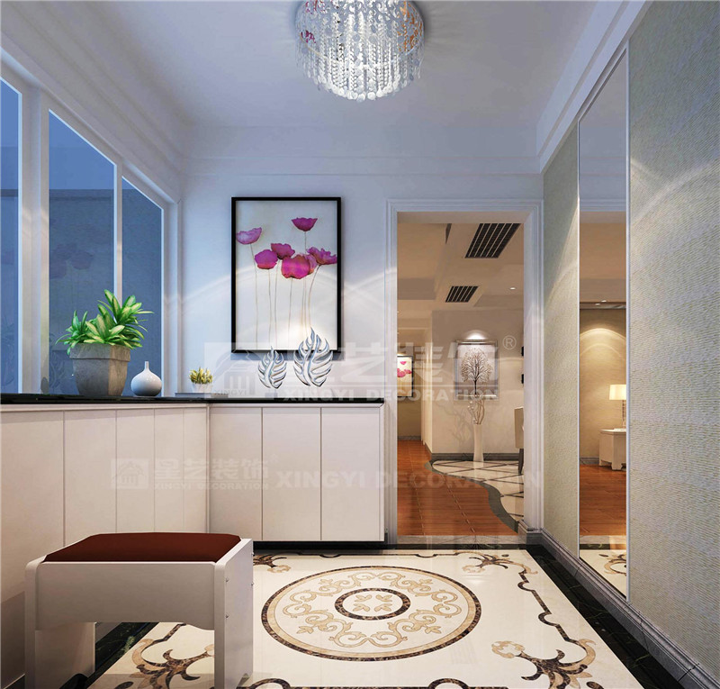 榮和大地140平玄關裝修效果圖