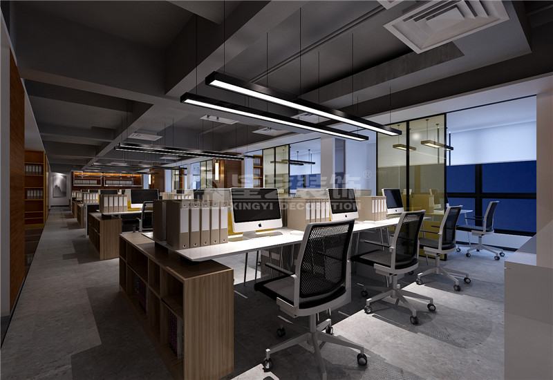 歐日電梯公司1300平辦公區(qū)裝修設(shè)計效果圖