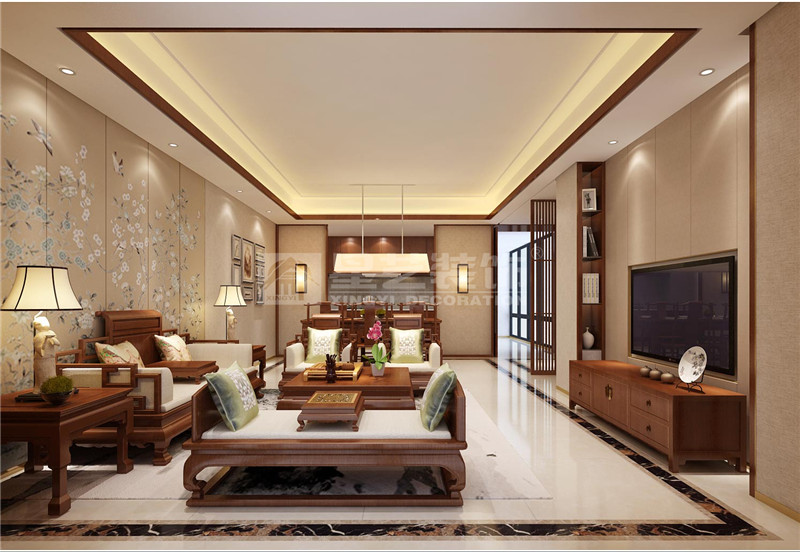 廣源國(guó)際144平客廳裝修效果圖