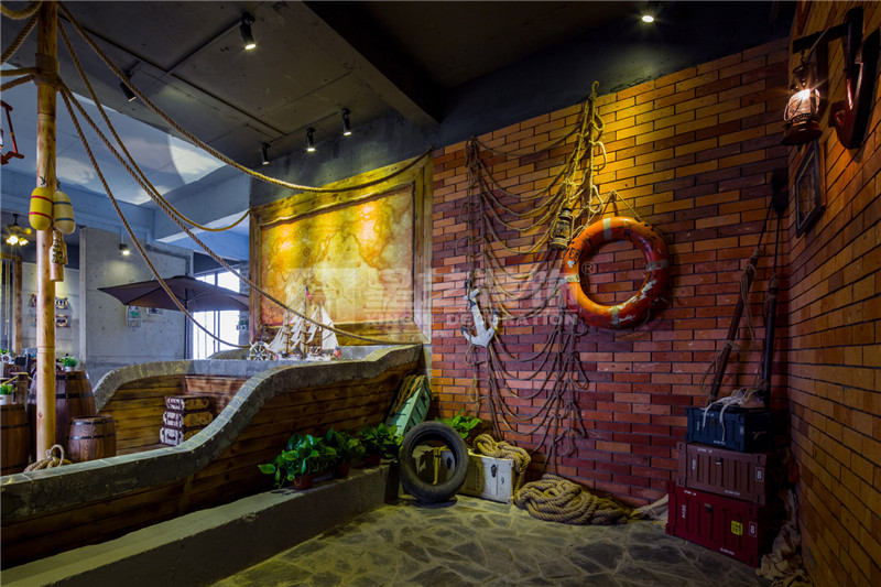 漢軍五象一號空中體驗館160平登船區(qū)裝修設(shè)計實景圖