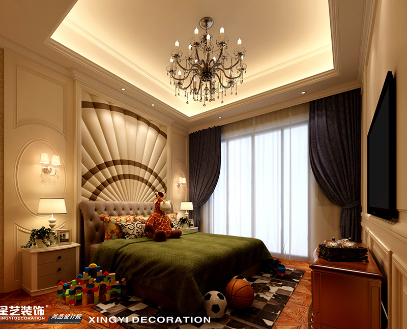 榮和公園尊府355平歐式風(fēng)格小兒子房裝修效果圖