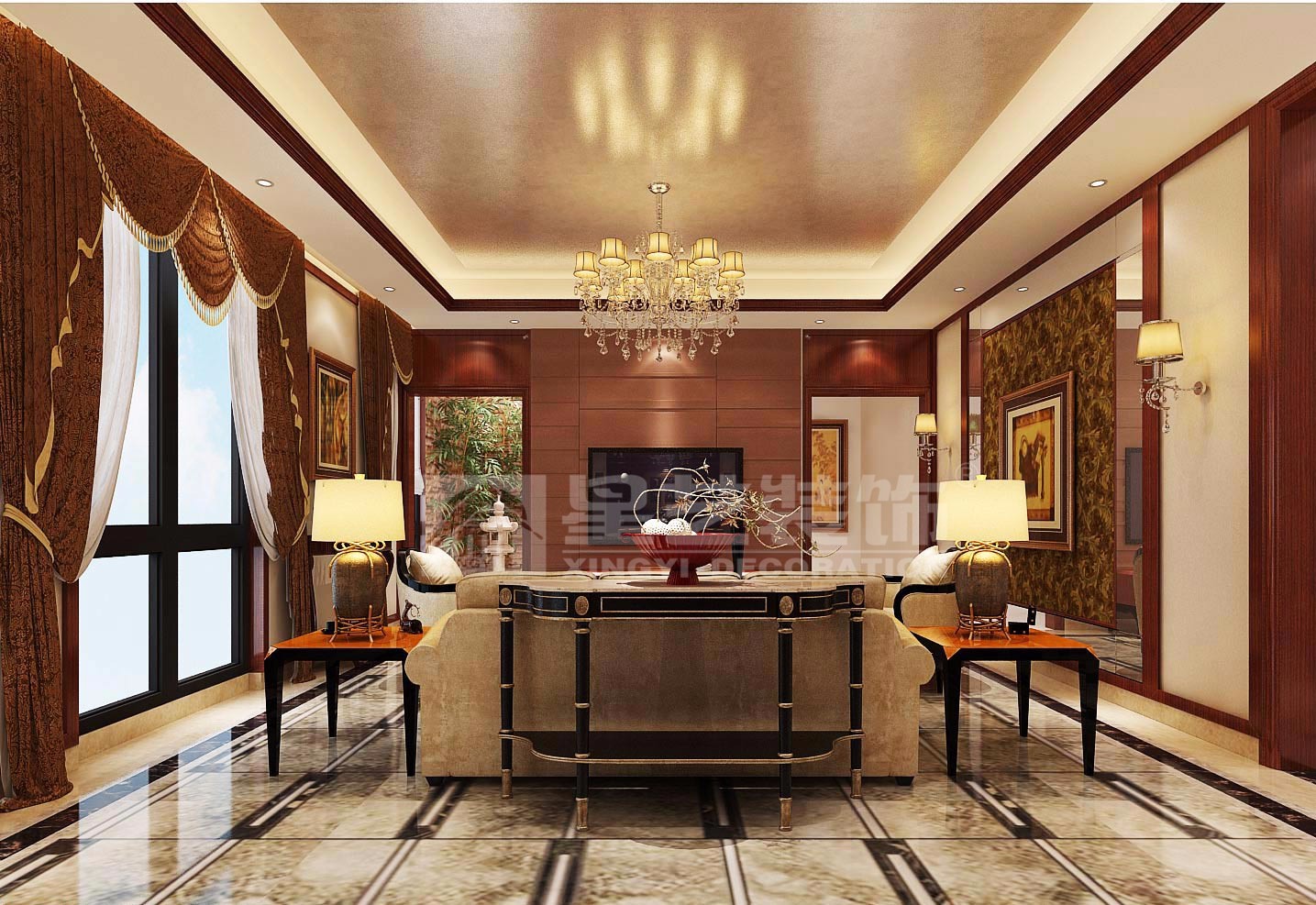 青秀萬達(dá)會所200平休閑區(qū)裝修設(shè)計效果圖