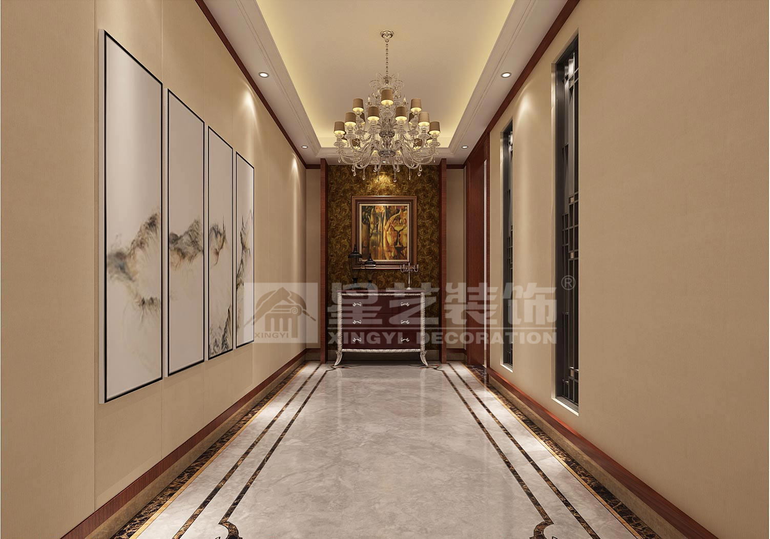 青秀萬達(dá)會所200平入戶裝修設(shè)計效果圖