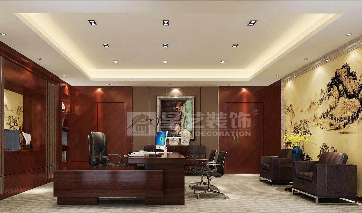 青秀萬達(dá)會所200平辦公室裝修設(shè)計效果圖