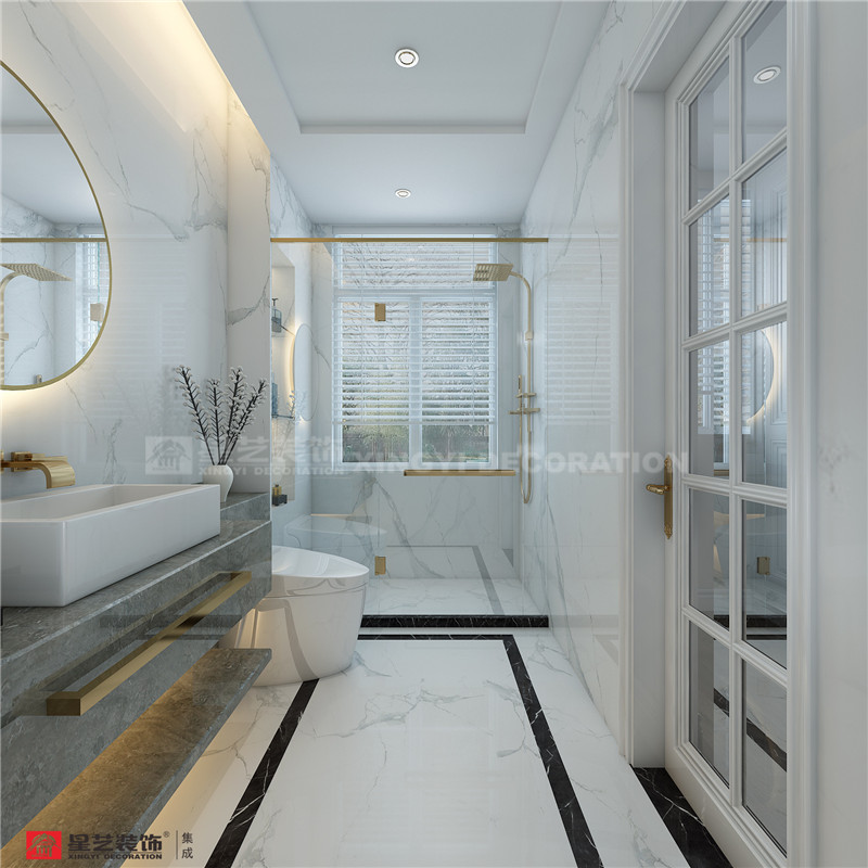 萬(wàn)達(dá)茂140平現(xiàn)代簡(jiǎn)約衛(wèi)生間裝修效果圖