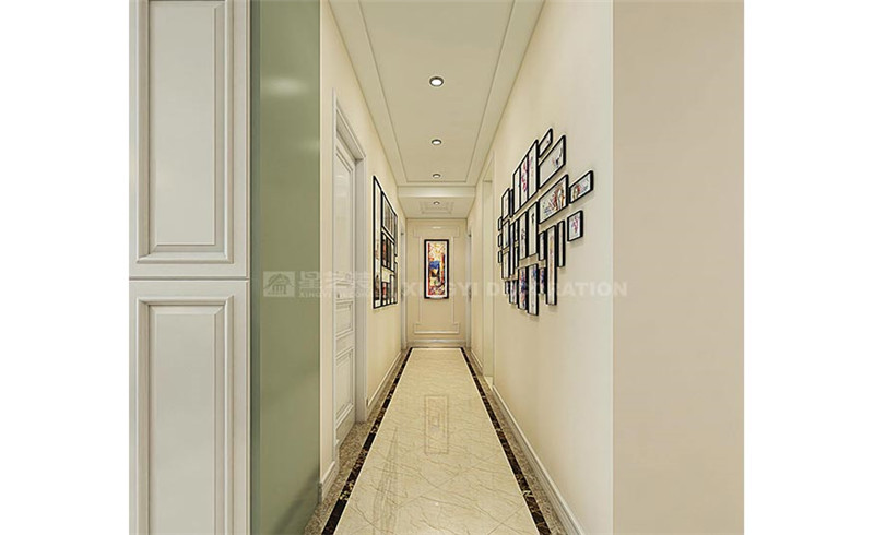 南湖名都120平美式風格過道裝修效果圖