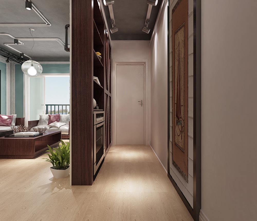 南寧星藝裝飾工業(yè)風格入戶玄關效果圖