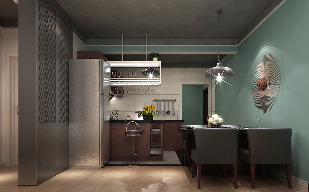 南寧星藝裝飾工業(yè)風格餐廳效果圖 南寧星藝裝飾工業(yè)風格餐廳效果圖