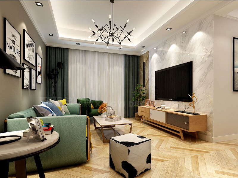 南寧裝修公司星藝裝飾北歐風格客廳射燈 南寧裝修公司星藝裝飾北歐風格客廳射燈