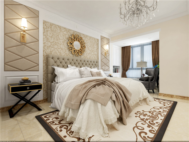 云星錢(qián)隆首府140平臥室裝修效果圖