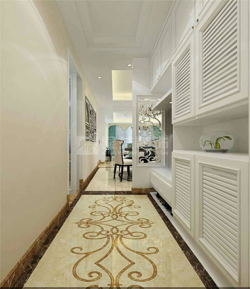 云星錢(qián)隆首府140平玄關(guān)裝修效果圖