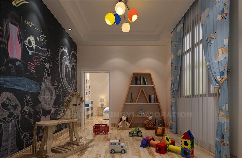 扶綏馬場(chǎng)別墅400平小孩學(xué)習(xí)區(qū)裝修效果圖