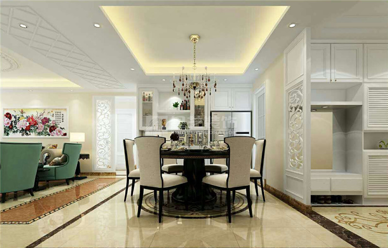 云星錢(qián)隆首府140平餐廳裝修效果圖