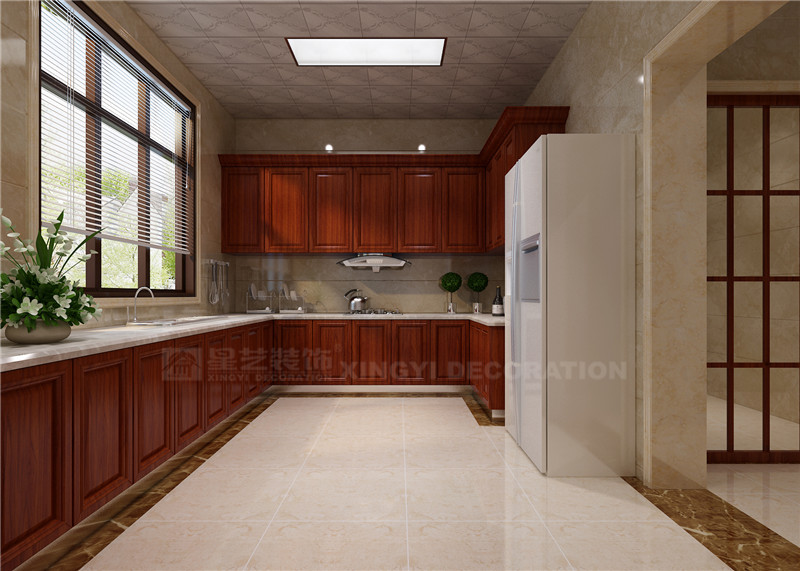 扶綏馬場(chǎng)別墅400平廚房裝修效果圖