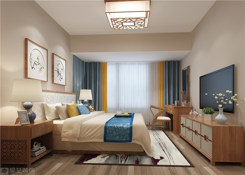 翰林學府130平主臥裝修效果圖