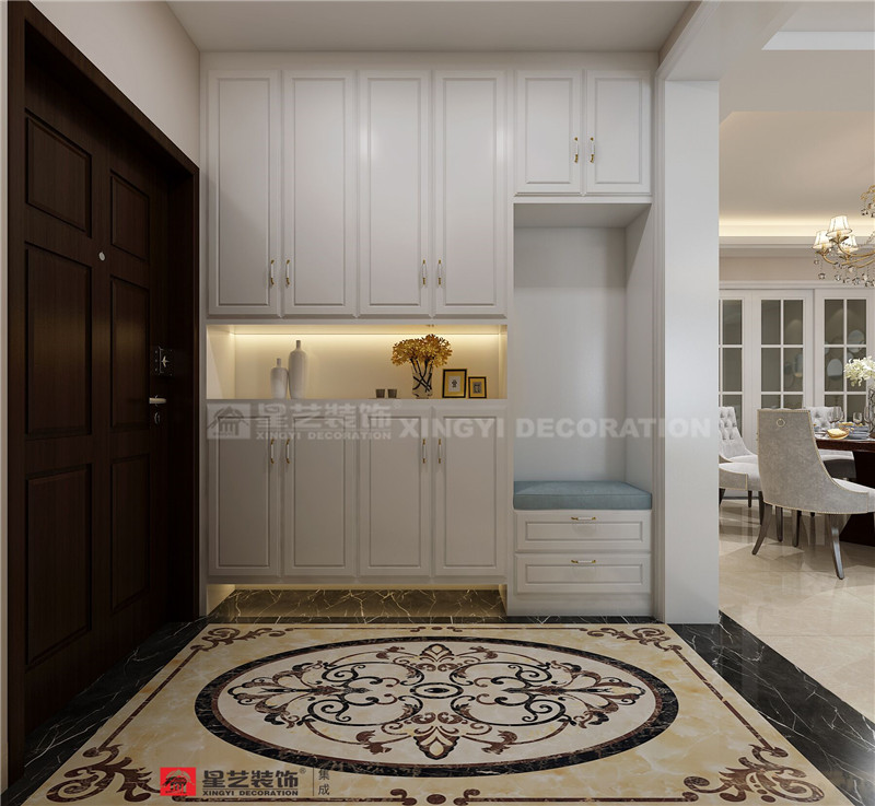 榮和悅瀾山130平入戶(hù)玄關(guān)裝修效果圖