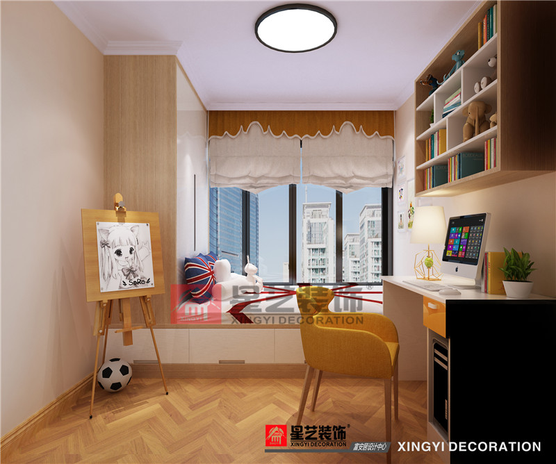 榮和千千樹(shù)133平書房裝修效果圖