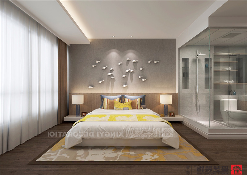 霖峰壹號(hào)128平臥室裝修效果圖