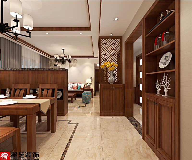 中海國(guó)際社區(qū)132平入戶(hù)玄關(guān)裝修效果圖