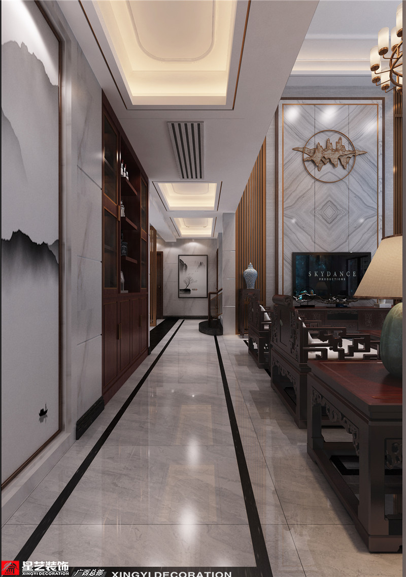 江川悅城320平過(guò)道裝修效果圖