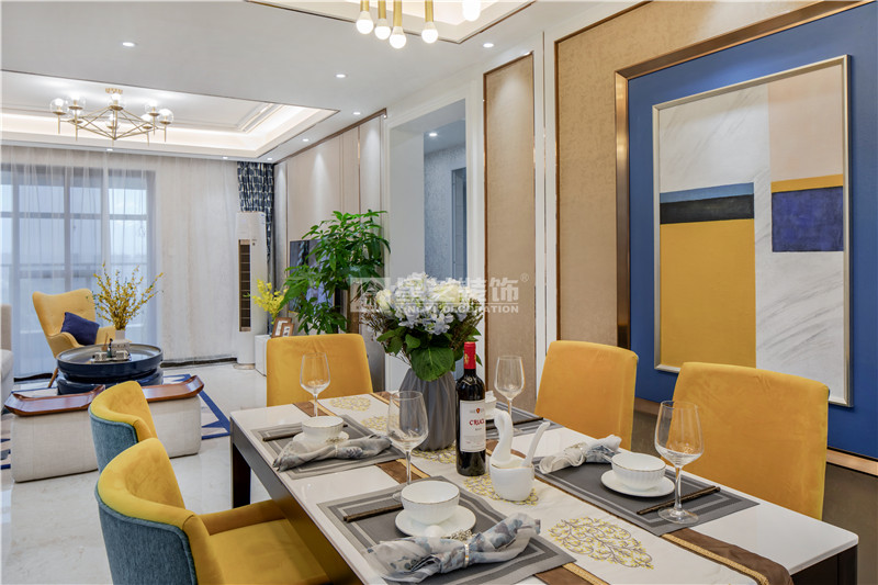 榮和悅瀾山109平餐廳裝修實景圖