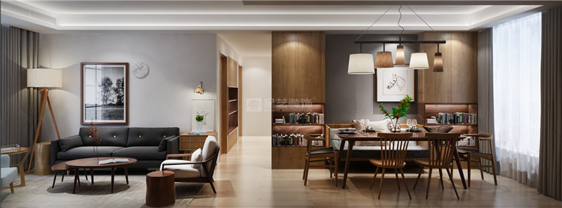 綠地國(guó)際花都120平客餐廳裝修效果圖