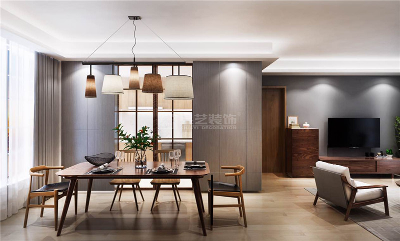綠地國(guó)際花都120平餐廳裝修效果圖