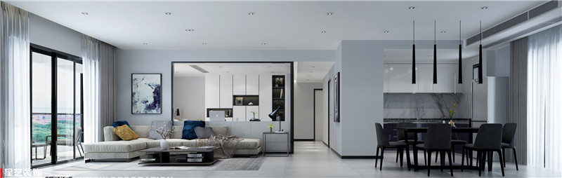 綠地中央廣場(chǎng)140平客餐廳裝修效果圖