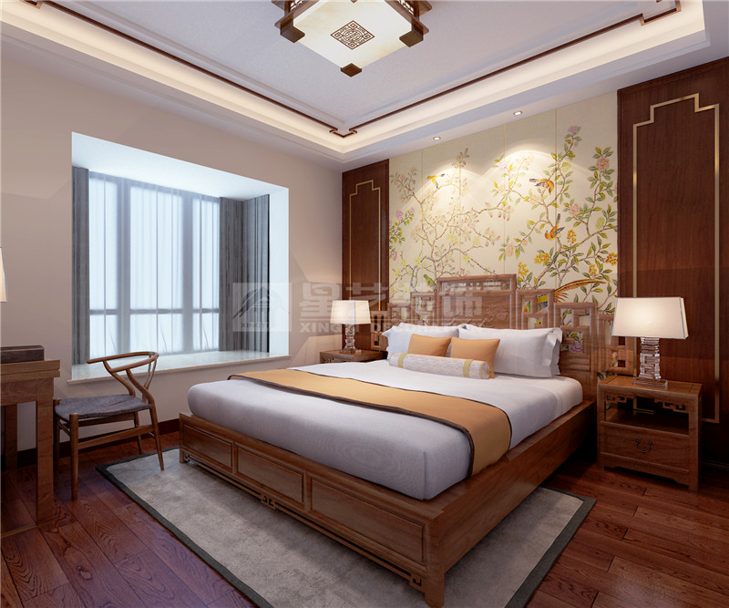 綠地中央廣場(chǎng)150平臥室裝修效果圖