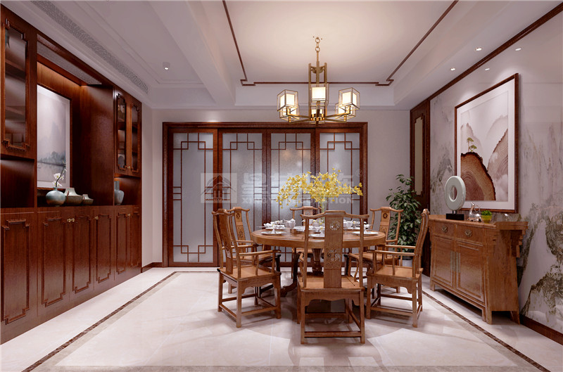 綠地中央廣場(chǎng)150平餐廳裝修效果圖