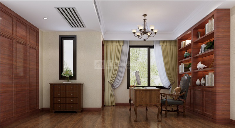 合景天俊260平書(shū)房裝修效果圖