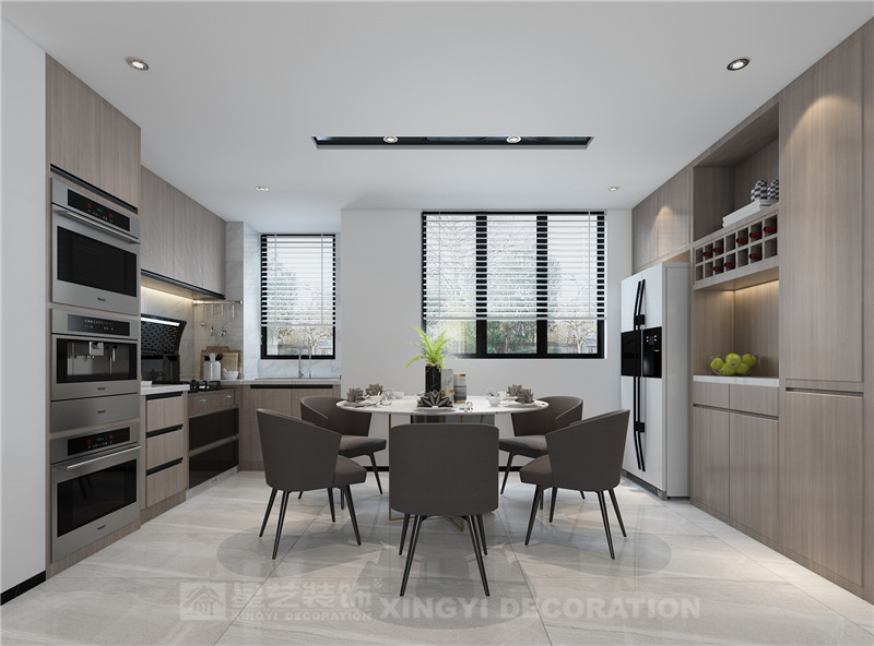 華發(fā)國賓壹號120平餐廳裝修效果圖