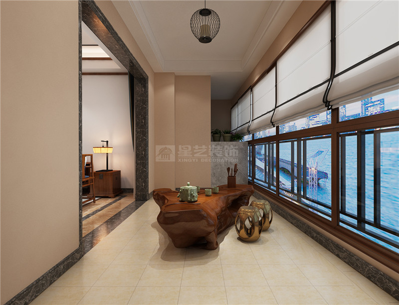 怡景灣180平休閑陽(yáng)臺(tái)裝修效果圖