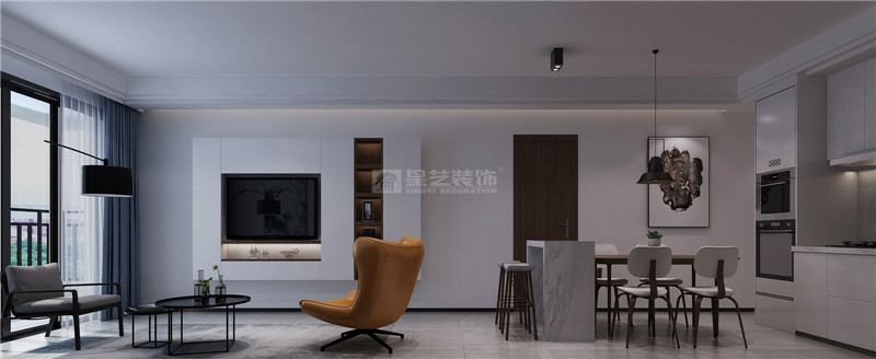 豐澤 SOHO 72平客餐廳裝修效果圖