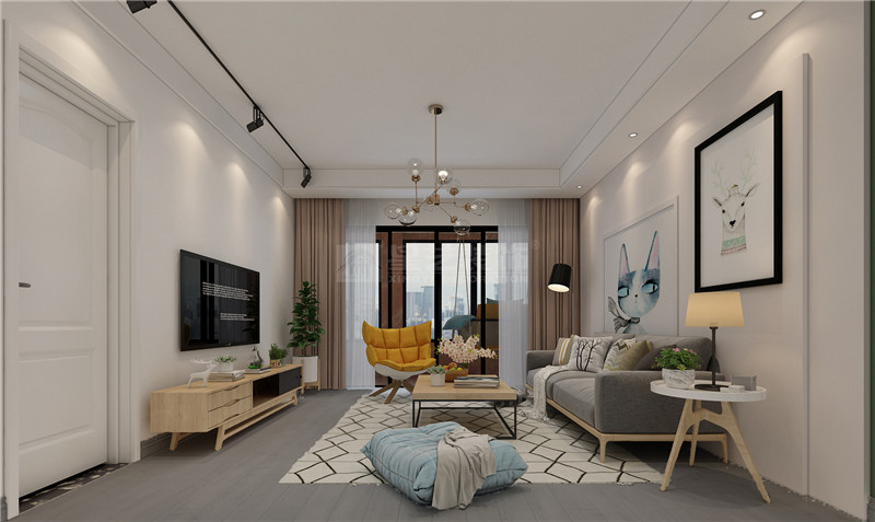 萬達茂140平客廳裝修效果圖