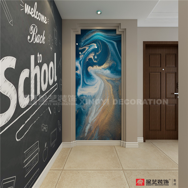 華潤(rùn)二十四城126平入戶(hù)過(guò)道裝修效果圖