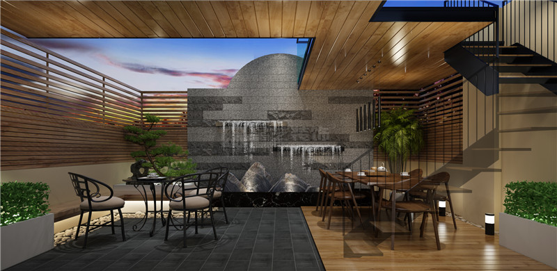 江灣山語城260平茶室裝修效果圖