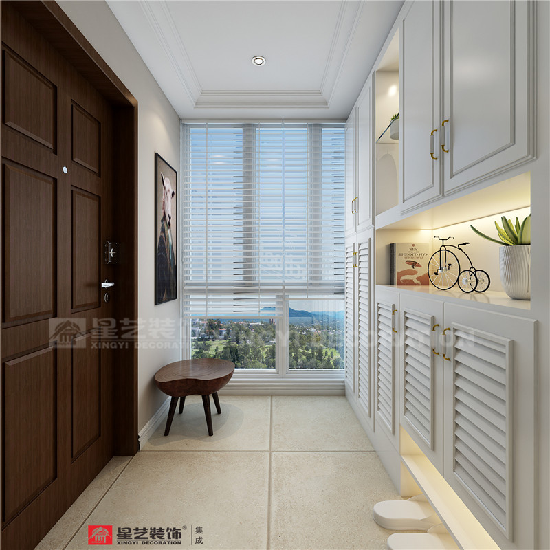 華潤(rùn)二十四城126平入戶(hù)玄關(guān)裝修效果圖