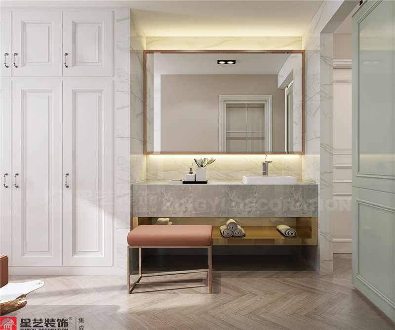 榮和山水綠城140平洗手臺裝修效果圖