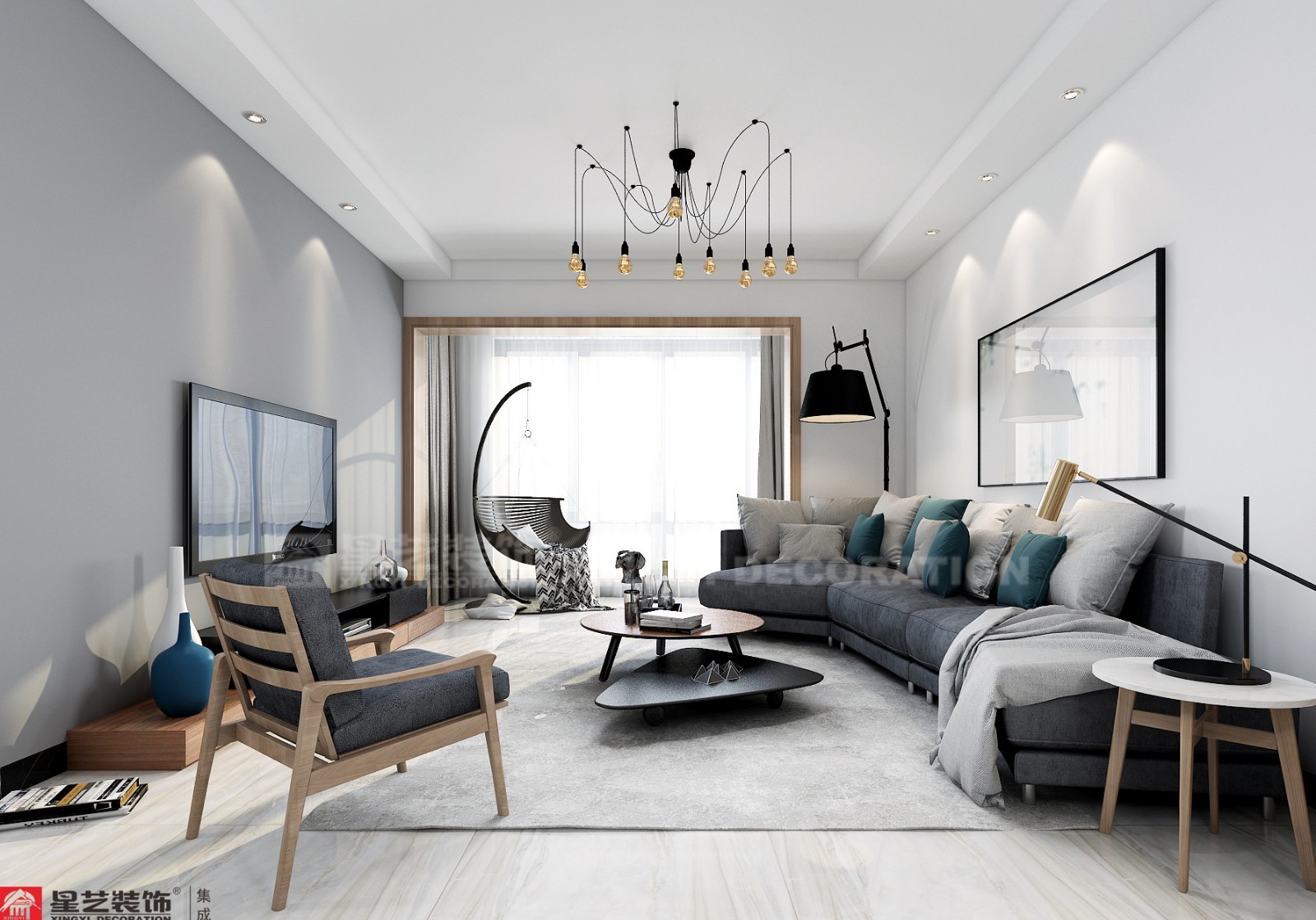 農科院120平客廳裝修效果圖