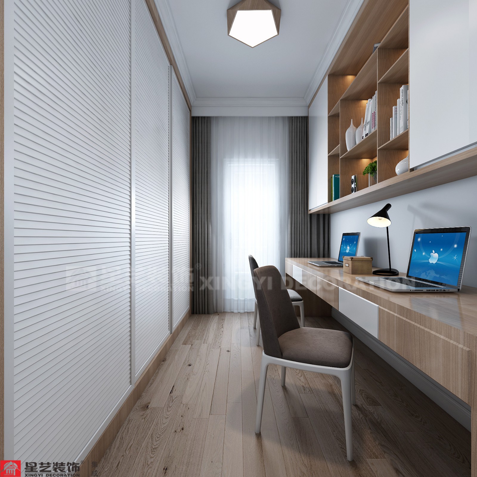 農科院120平書房裝修效果圖