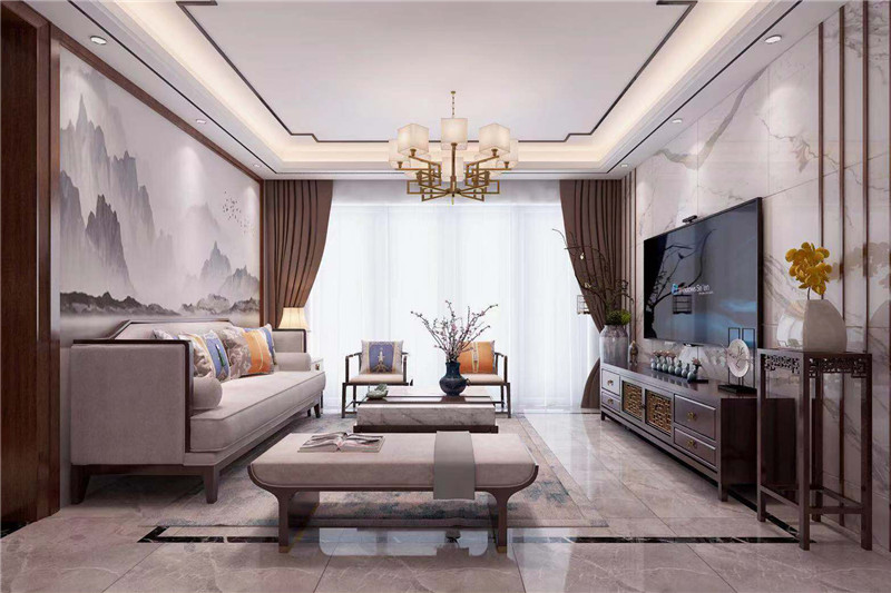 萬(wàn)達(dá)茂154平客廳裝修效果圖