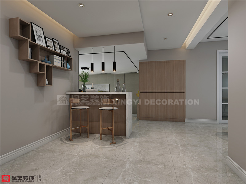 南百仙葫苑173平吧臺(tái)休閑區(qū)裝修效果圖